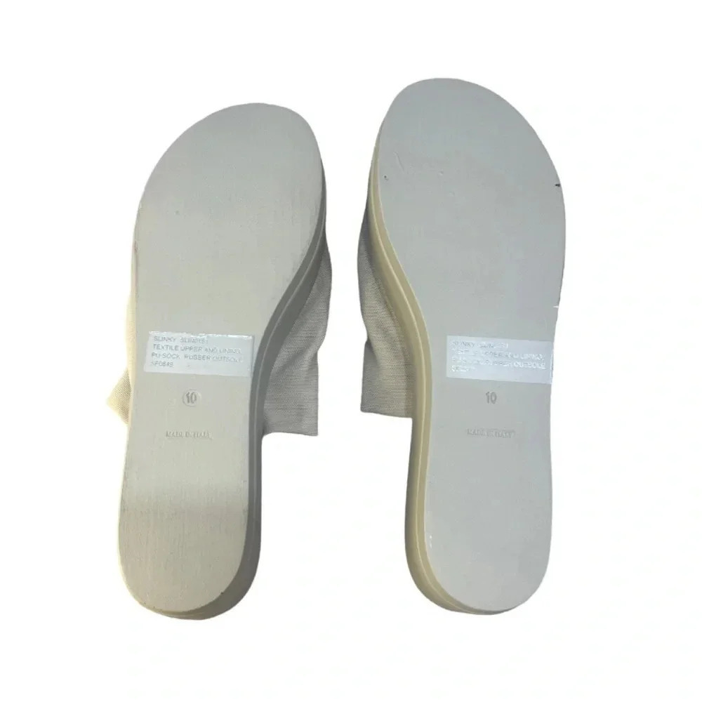 Steve  Madden Platform Slinky Sandals In Colour Natural/ Cream NWB Size 10 - Picture 7 of 10